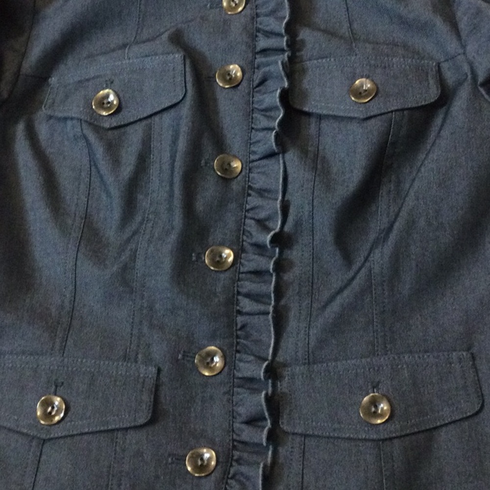 8 Randy Kemper Ruffled Gray Jacket - Picture 14 of 16